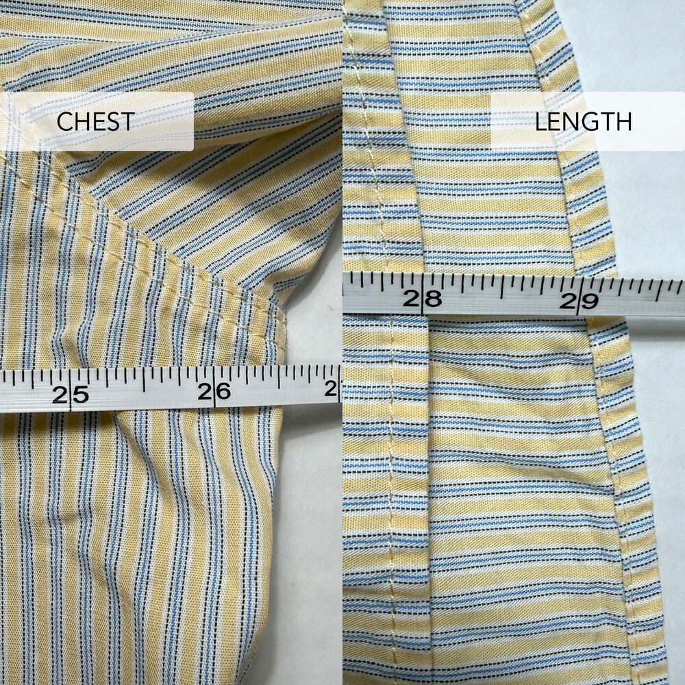 J.Crew Étienne Oversized Button Up Shirt Yellow Blue Stripe NWOT L Cotton - Picture 13 of 13